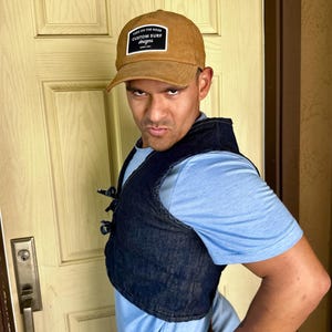 Reversible Upcycled Denim Vest | Handmade Patchwork Jean Vest | Sustainable One-of-a-Kind Streetwear