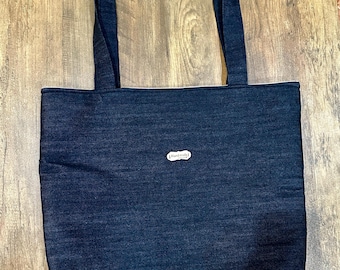 Handmade Blue Denim Tote Bag