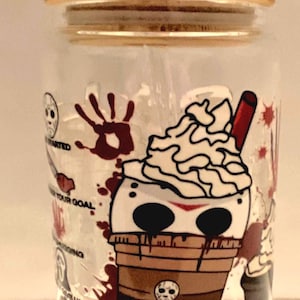 Horror Fan Coffee Glass Tumbler