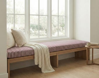 Indoor Bench Cushion, Custom Bench Cushion for Window Seat and Built In Seating, Made to Order Cushion for Home Benches
