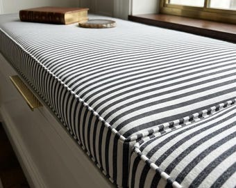 Window Seat Cushion, Custom Window Cushion, Bay Window Seat Cushion, Reading Nook Cushion