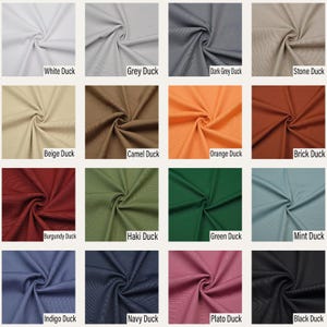 May include: A grid of sixteen fabric swatches in various colors, each featuring a central swirl pattern. The colors include white, grey, dark grey, stone, beige, camel, orange, brick, burgundy, khaki, green, mint, indigo, navy, pink, and black.