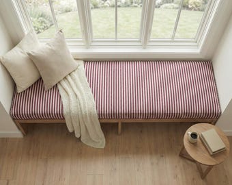Window Seat Cushion, Custom Bench Cushion for Indoor Built In Seating, Made to Order Bench Cushion for Window Areas