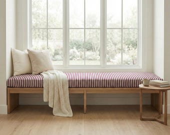 Custom Bench Cushion, Indoor Bench Cushion for Window Seat and Built In Seating, Made to Order Bench Cushion for Everyday Home Use