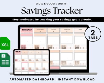 Ersparnisse-Tracker Tabelle: Digitaler Zielplaner für Google Sheets