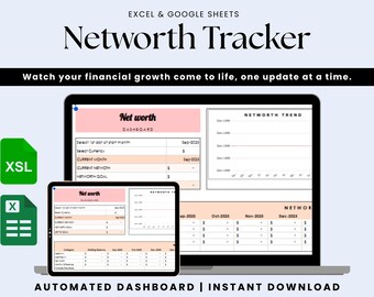 Net Worth Tracker Tabelle: DigitalFinePlaner( Google Sheets Template)