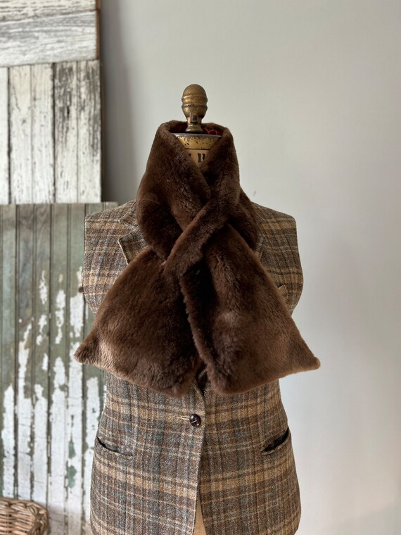 Sheared Beaver Stole, Shawl, Collar, Vintage Luxur