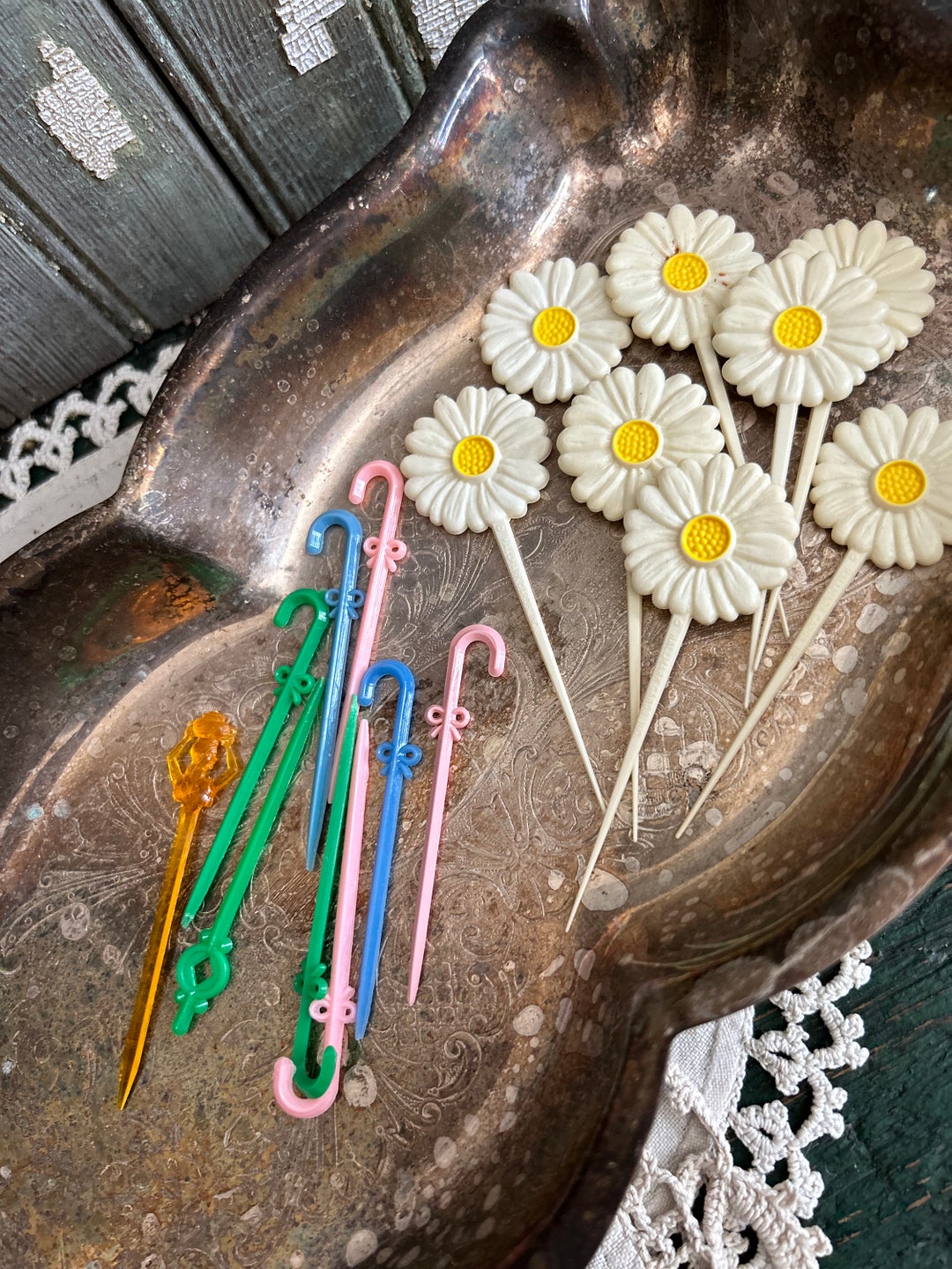 Cupcake Hors D'oeuvres Plastic Toothpicks Vintage Etsy