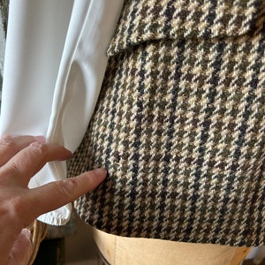 Houndstooth Harris Tweed Vest, Vintage Piece Sz XS, Tiny - Etsy