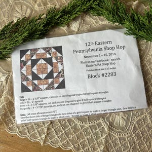 Quilting Block Kit, Stoff mit Anleitung, fertiger 12-Zoll-Block