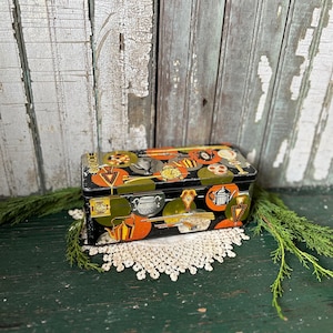 Vintage Rectangular Tin, Tea Bag Storage, Found in England