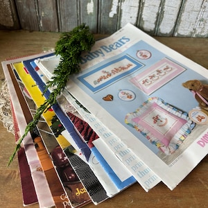 Vintage Counted Cross Stitch Patterns Books, Lot of 8