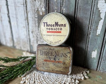 three nuns tobacco tin date Vintage Set of Tobacco Three Nuns Tobacco Tins, Found in England