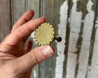 Vintage Gold Brass Knob, Drawer Pull