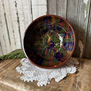 Vintage Redwood Ranch Pottery BOWL, Stevens PA, 2003, Signed by Artist