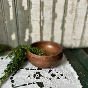 Small Mid Century Wooden Bowl, Handcrafted in Vermont