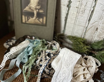 Lace and Trim Collection, Vintage, Antique, Found in England
