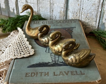 Vintage Small Brass Swan, Several in Stock, You Choose