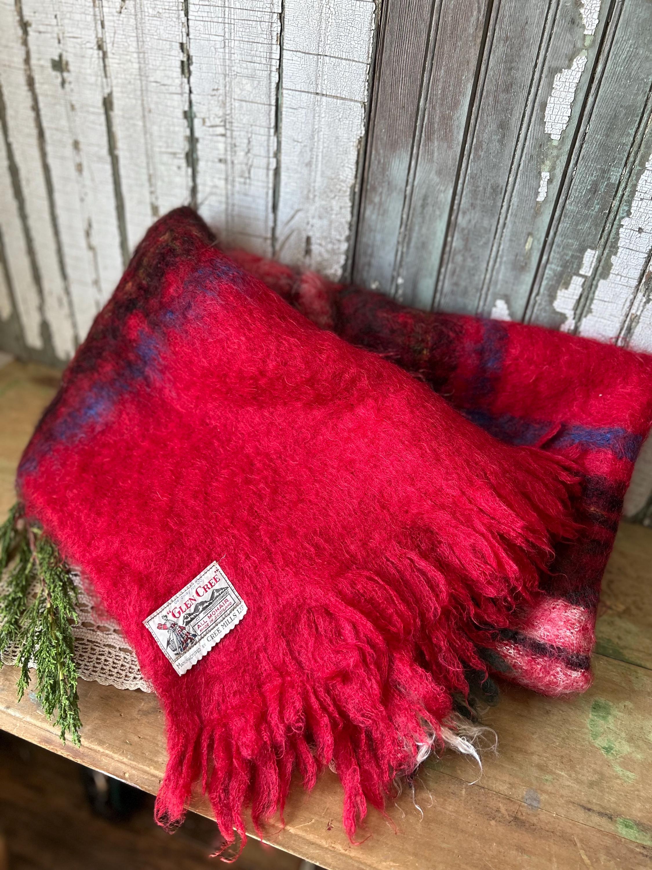 GLEN CREE モヘヤブランケット(L) 100% SCOTTISH MOHAIR BLANKET
