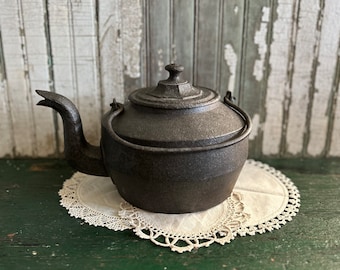 Vintage Cast Iron Tea Kettle