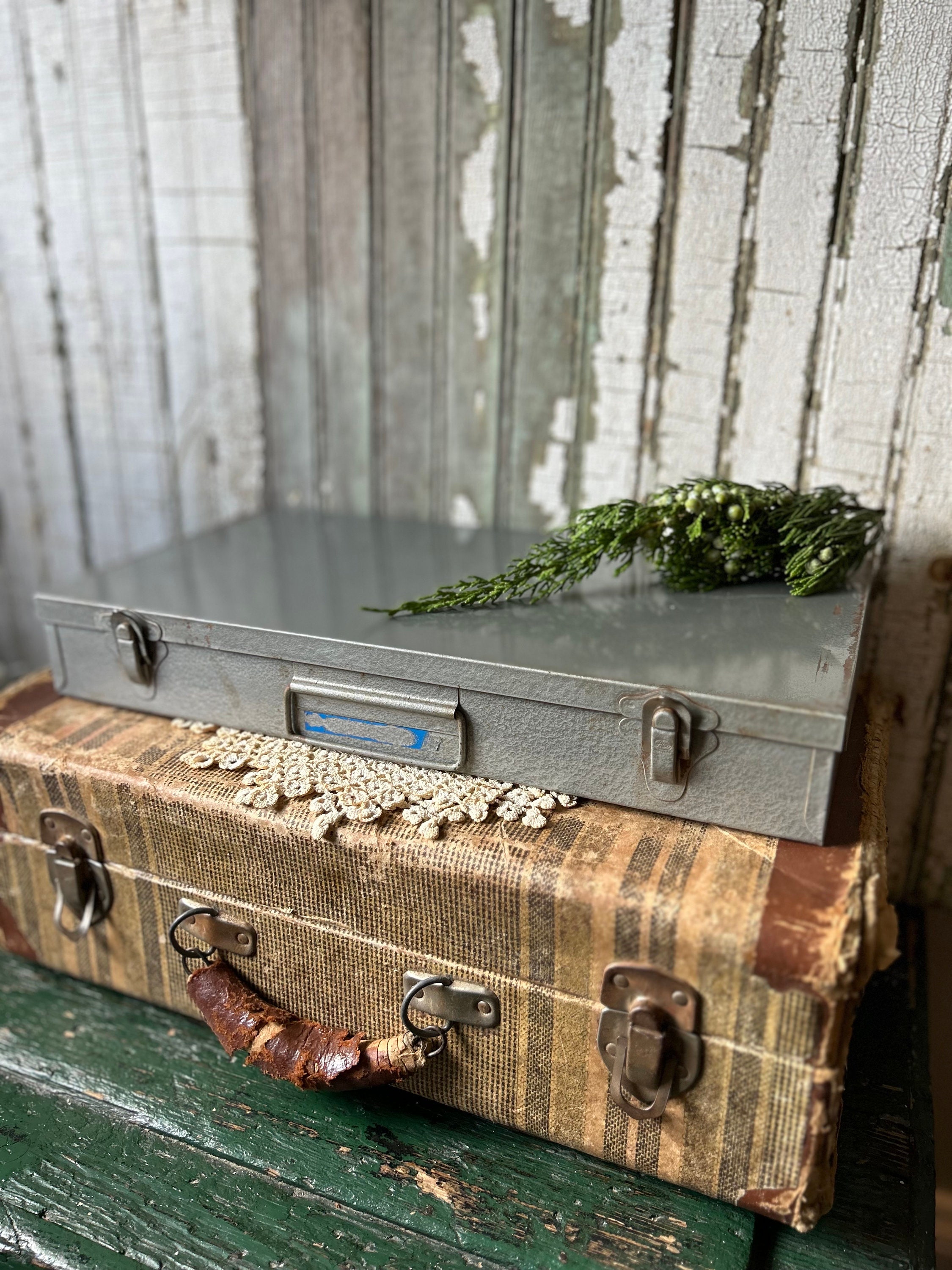 Vintage Alco Metal Slide Box, Dual Latches, Rectangular - Etsy