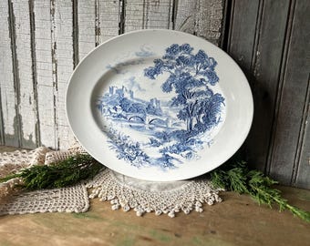 Vintage Countryside Platter by Wedgewood, Made in England, 1960's