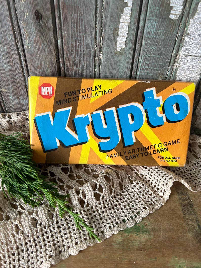 Vintage Krypto, Family Arithmetic Game, in Original Box, 1981 - Etsy