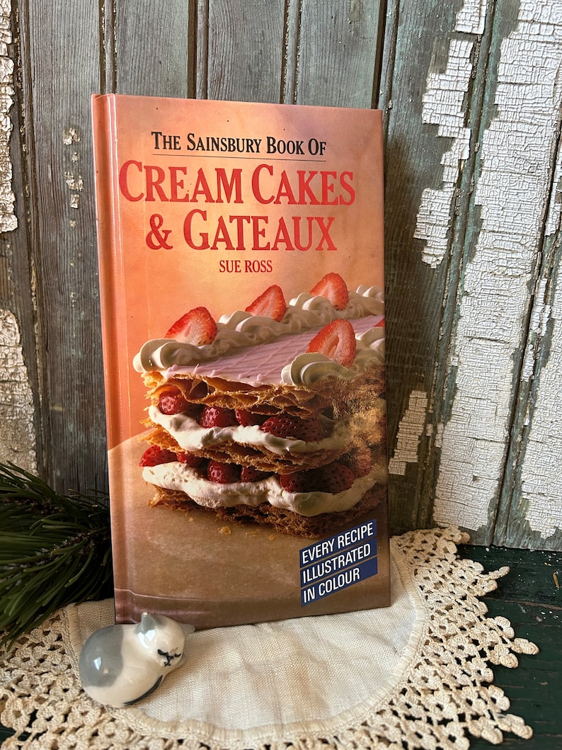 Cream Cakes & Gateaux English Dessert Recipe Book, Found in England image 2