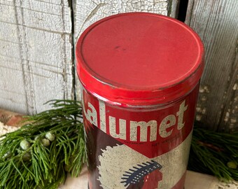 Mid Century Calumet Baking Powder Tin - Etsy