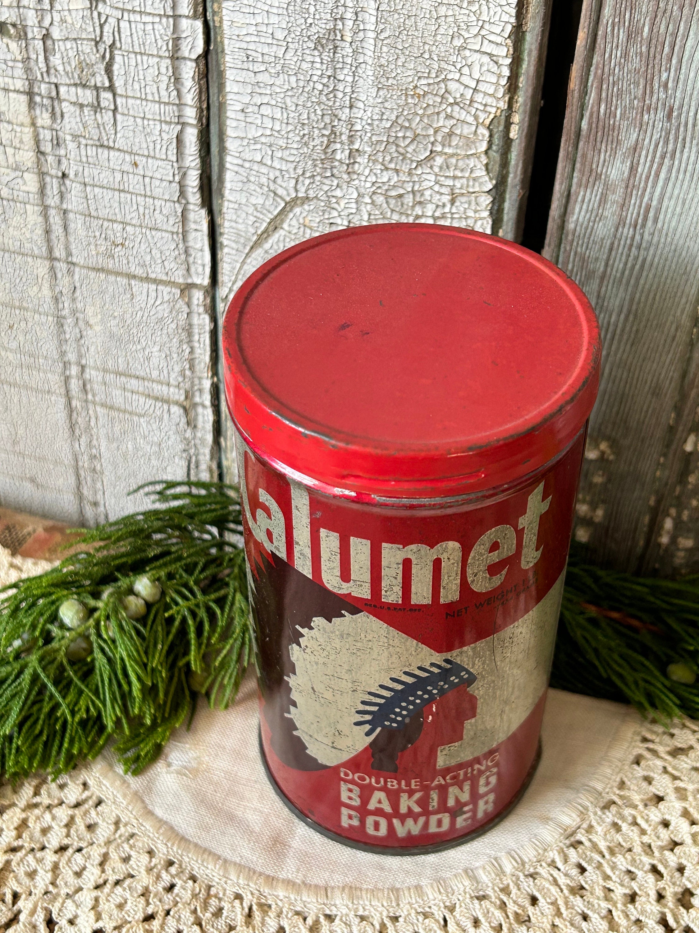 Mid Century Calumet Baking Powder Tin - Etsy