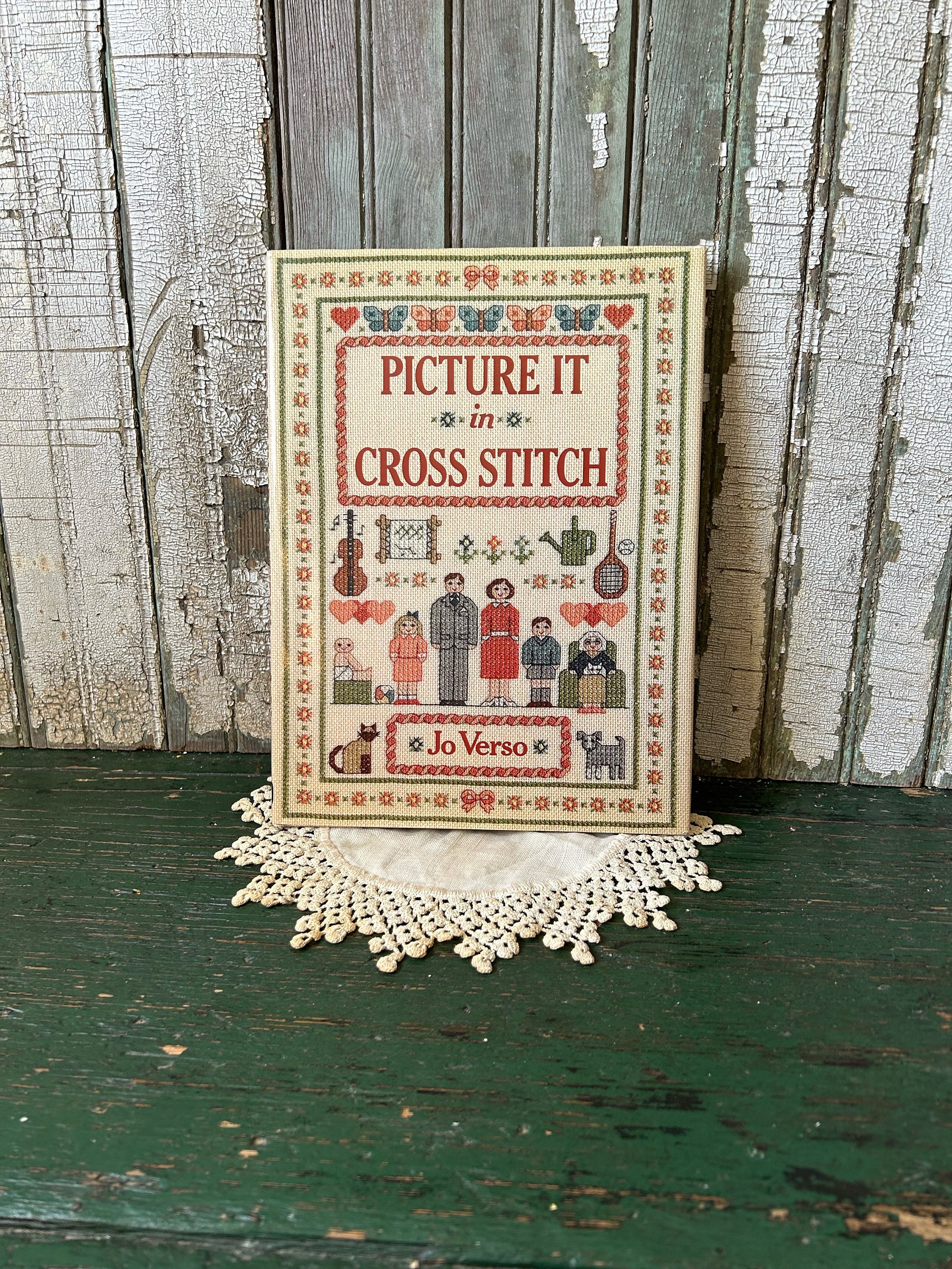 Picture It in Cross Stitch, Jo Verso, Hardcover Vintage Book - Etsy