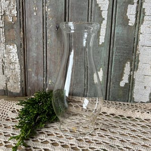 Small Vintage Glass Globe for Oil Lamp, With Beaded Top Edge, Replacement Piece