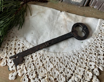 Antique Metal Folding Skeleton Key in a Rustic State