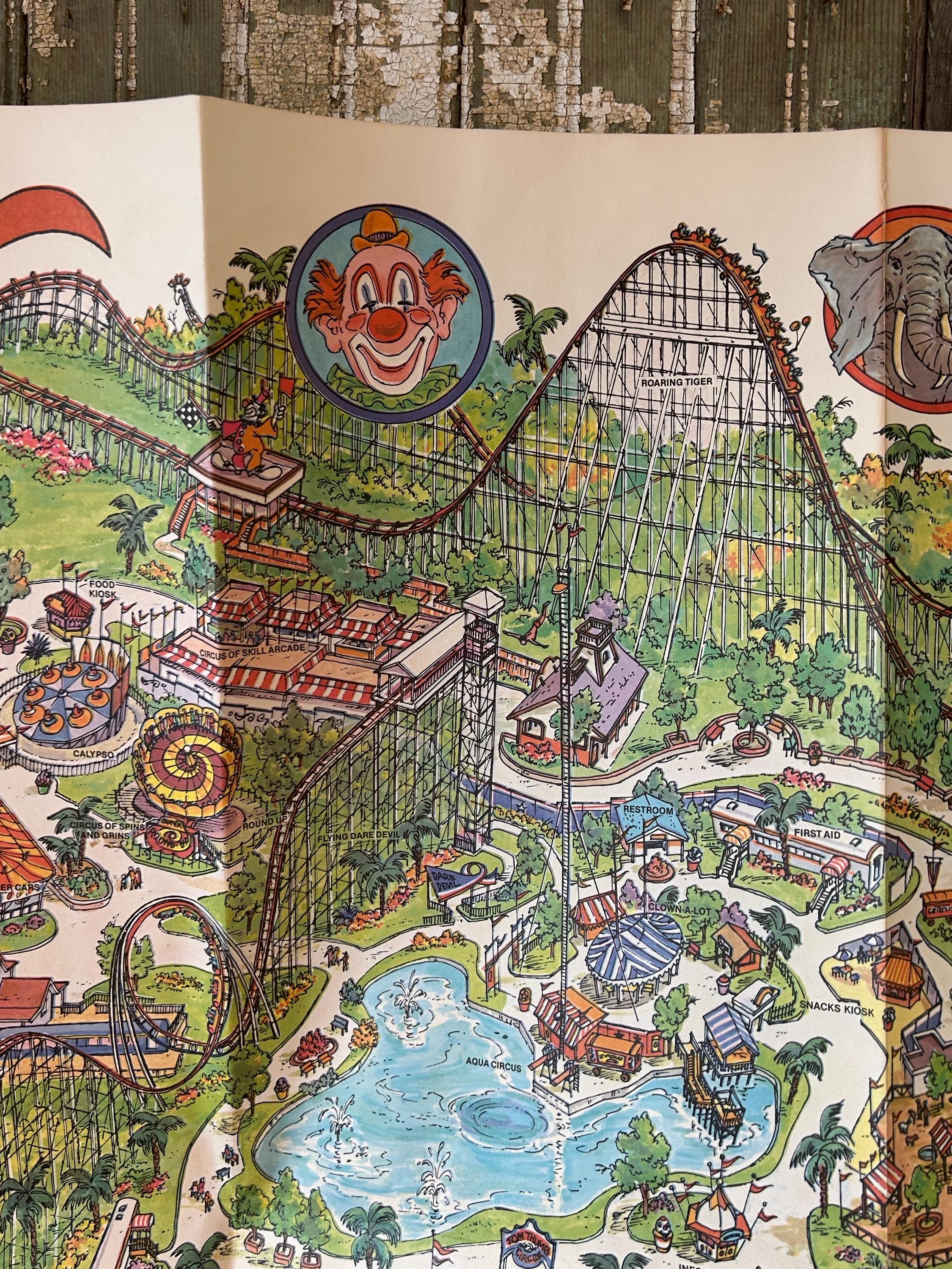 Vintage Circus Souvenir Map Poster, Ringling and Barnum Bailey Circus ...
