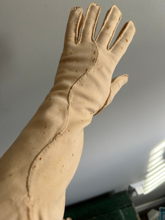 Gants Longs Vintage Pour Femme - Taille 6,5 - En Coton Lavable - Style Soirée Opéra