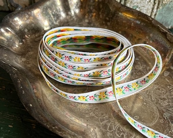 Pastel Floral Ribbon, Yardage, Vintage
