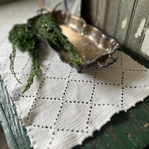 Hand Crocheted Lace TABLE RUNNER