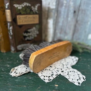 Vintage Schuhcreme BÜRSTE, Holzgriff, Rosshaar