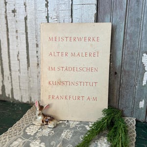 Masterpiece of Old Paintings at the Stadel Institute, Hardcover Vintage German Art Book, 1933,