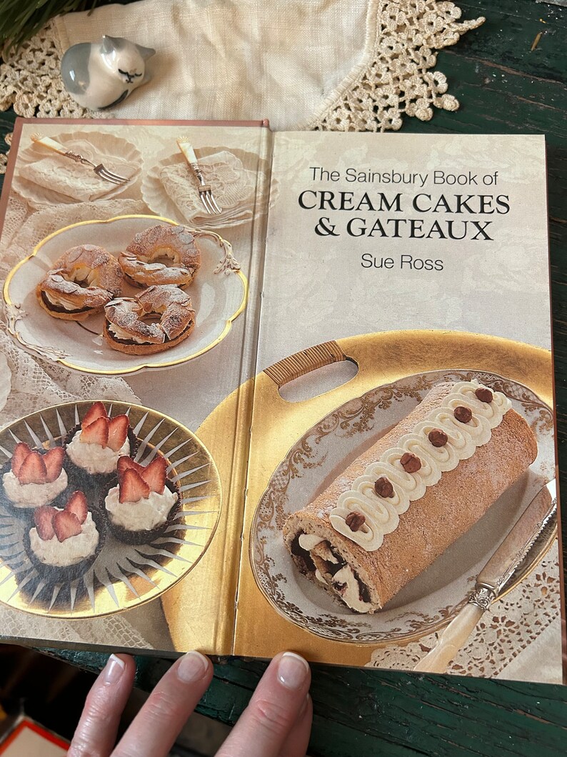 Cream Cakes & Gateaux English Dessert Recipe Book, Found in England image 4