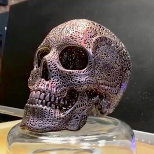Sale! STL DIGITAL FILE - Pre-supported 3D Stl Filigree Anatomical Skull 3D print model