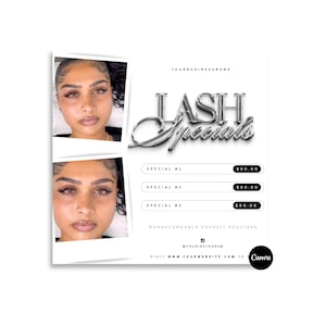 Luxury Lash Special Flyer, Premade Canva Template