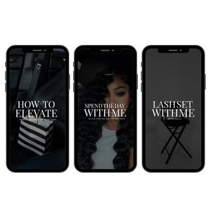 Aesthetic Instagram Reel Covers | 3 included Minimalist Luxury Templates for Social Media Managers or Content Creators