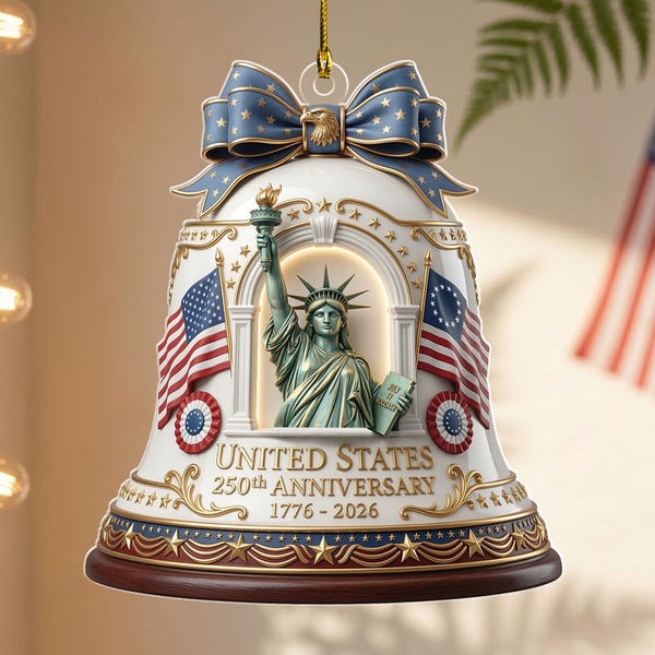 250th Anniversary of Americana Ornament, 250 Years of The United States Acrylic Ornament, Independence Day Gift, Fourth of July Decor