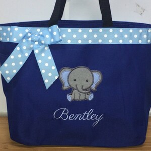 personalized elephant diaper bag