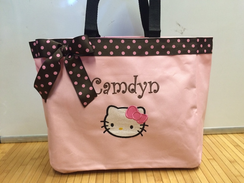 Personalized Girl Hello Kitty Tote Bag Baby Diaper Bag