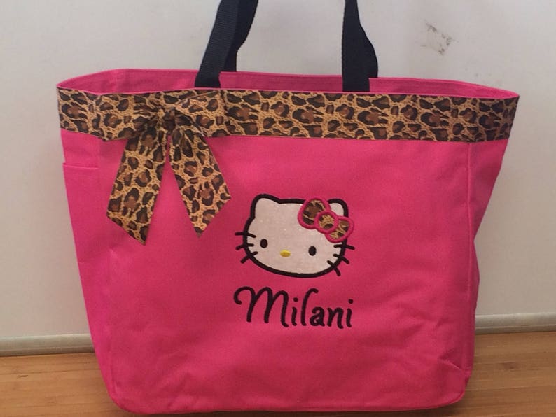 Personalized Girl Hello Kitty Tote Bag Baby Diaper Bag