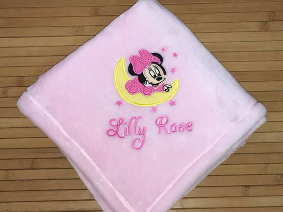 minnie mouse personalized blanket