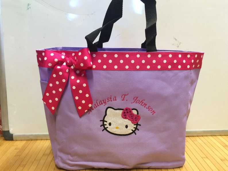 Personalized Girl Hello Kitty Tote Bag Baby Diaper Bag