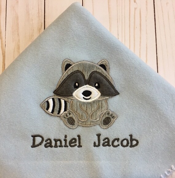 raccoon baby blanket